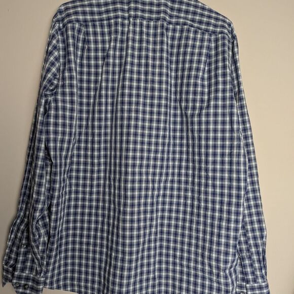 Ben Sherman Men’s Plaid Button-Down Shirt, Blue, Size 16.5 34-35 - Picture 3 of 9